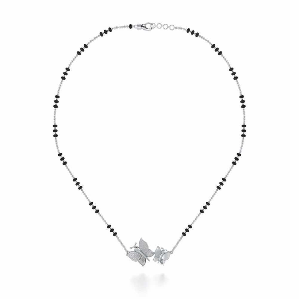 Bandhan Silver Mangalsutra - White Gold - Image 3