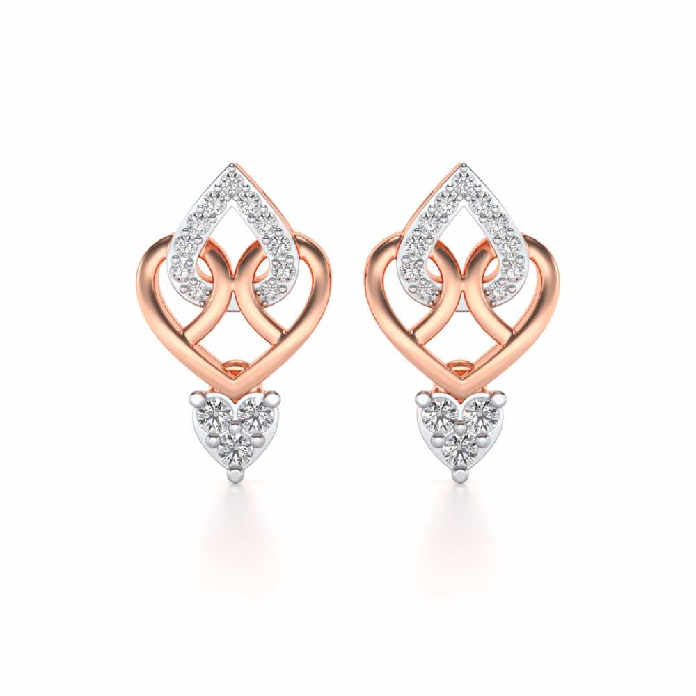 Barshisa Silver Earrings - Rose Gold - Image 1