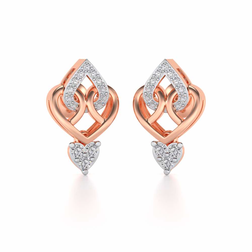 Barshisa Silver Earrings - Rose Gold - Image 2