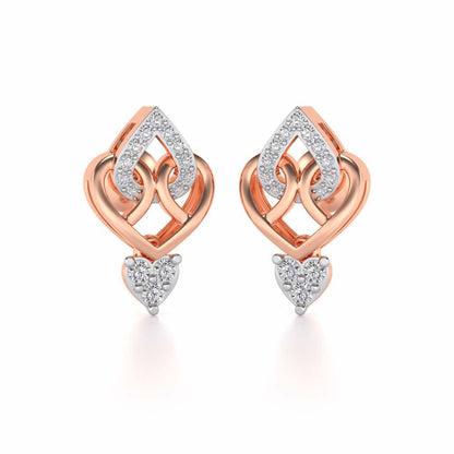 Barshisa Silver Earrings - Rose Gold - Image 2
