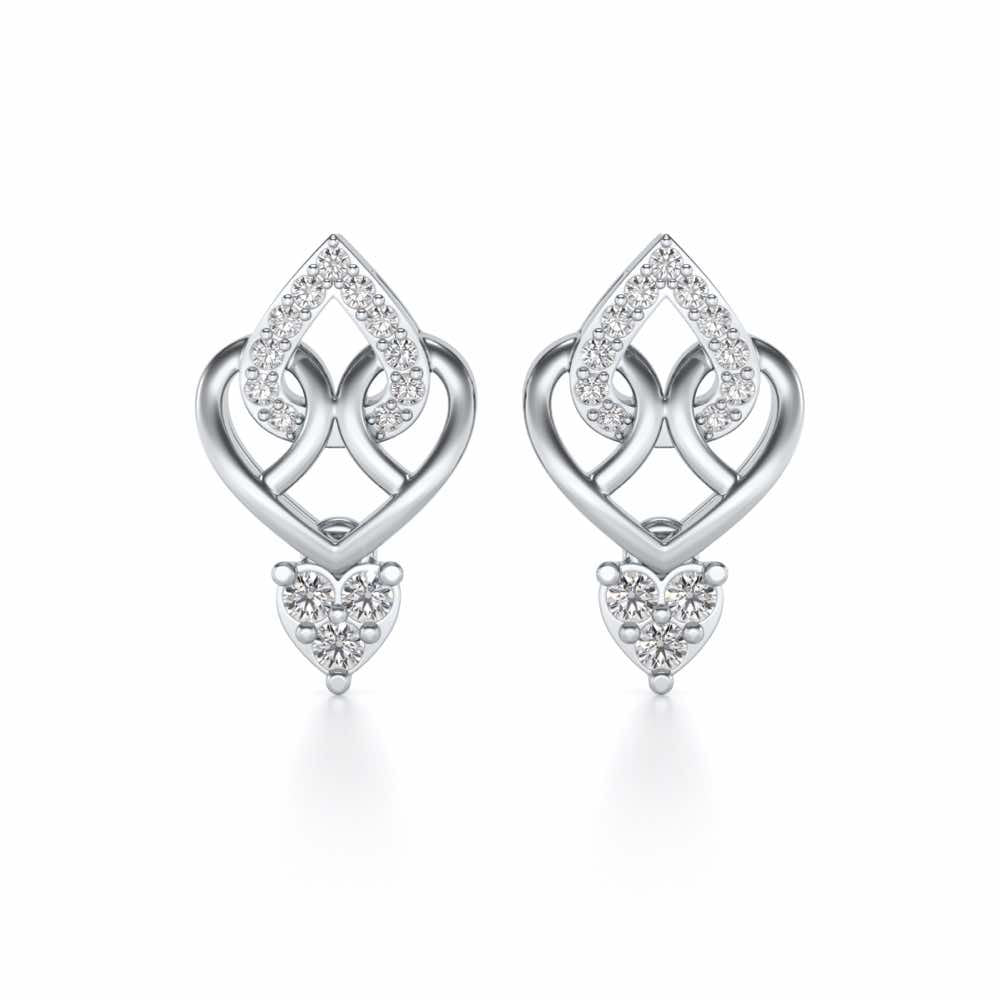 Barshisa Silver Earrings - White Gold - Image 1