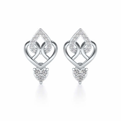 Barshisa Silver Earrings - White Gold - Image 1