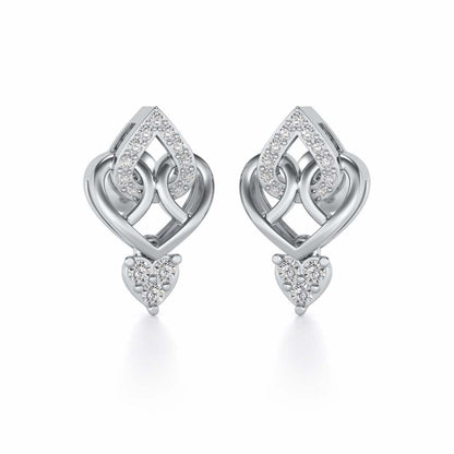 Barshisa Silver Earrings - White Gold - Image 2