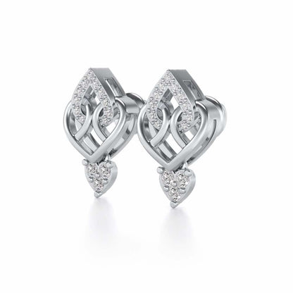 Barshisa Silver Earrings - White Gold - Image 3