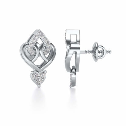 Barshisa Silver Earrings - White Gold - Image 4