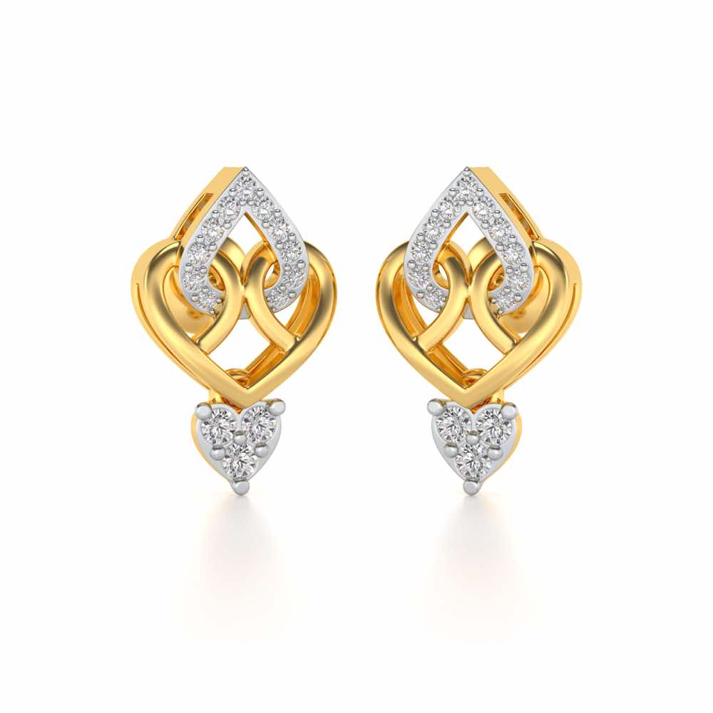 Barshisa Silver Earrings - Yellow Gold - Image 2