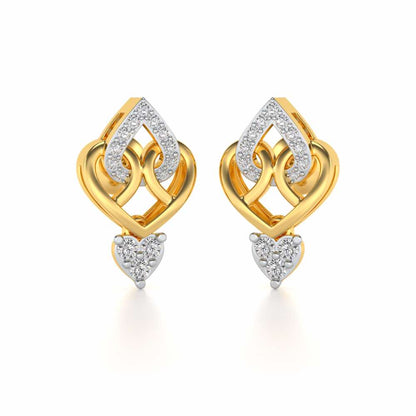 Barshisa Silver Earrings - Yellow Gold - Image 2