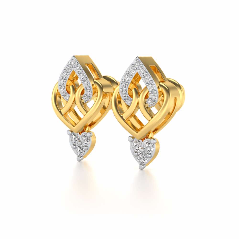 Barshisa Silver Earrings - Yellow Gold - Image 3