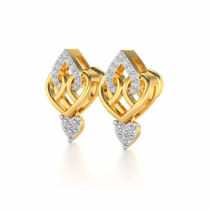 Barshisa Silver Earrings - Yellow Gold - Image 3
