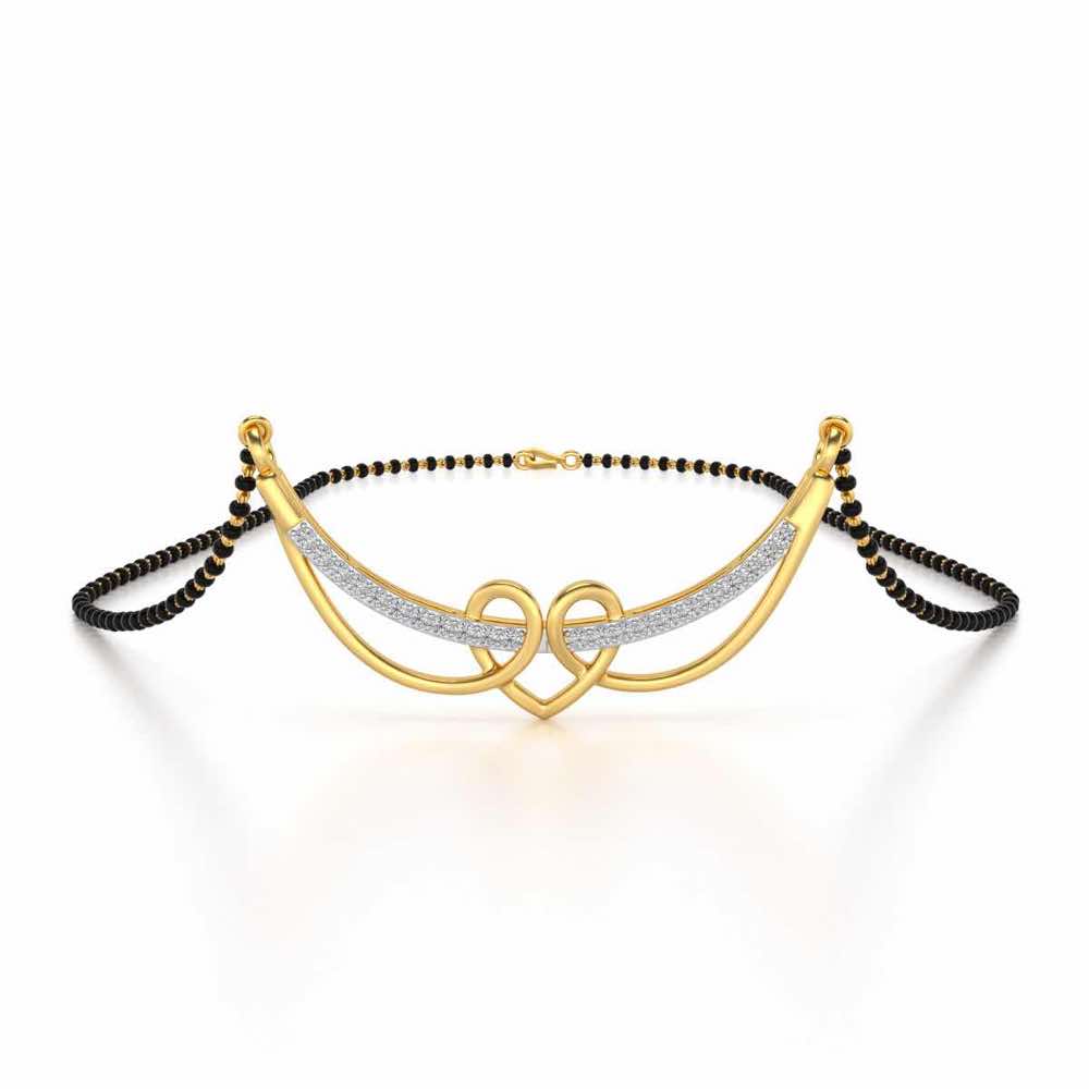 Barshisa Silver Mangalsutra - Yellow Gold - Image 1