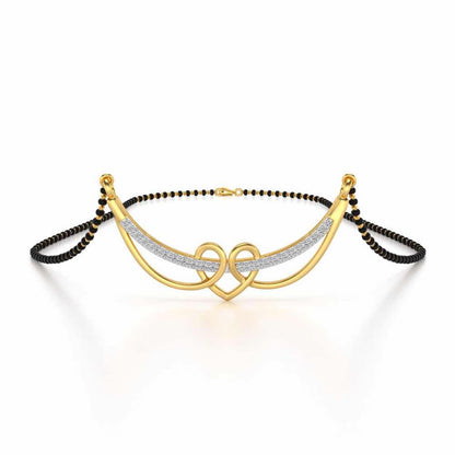 Barshisa Silver Mangalsutra - Yellow Gold - Image 1