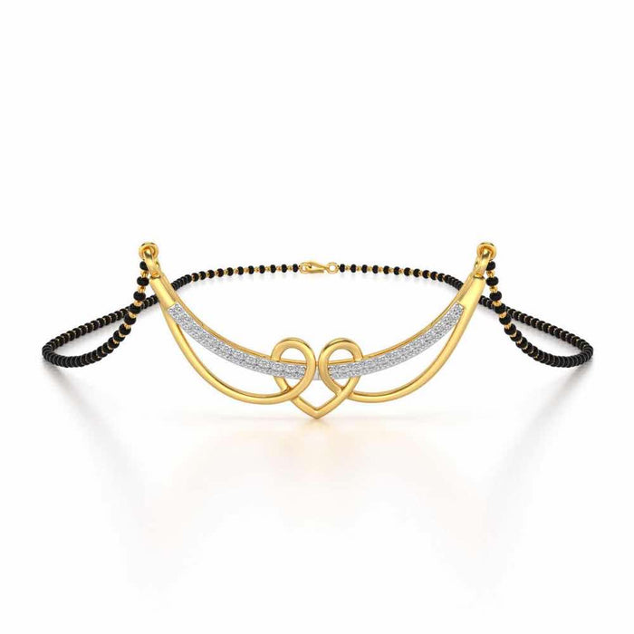 Barshisa Silver Mangalsutra - Yellow Gold - Image 1