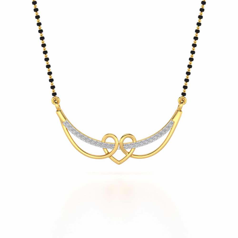 Barshisa Silver Mangalsutra - Yellow Gold - Image 3