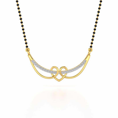 Barshisa Silver Mangalsutra - Yellow Gold - Image 3