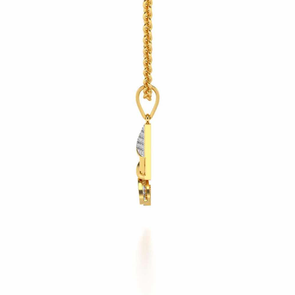 Baruna Silver Pendant - Yellow Gold - Image 3