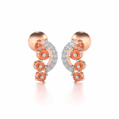 Bavita Silver Earrings - Rose Gold - Image 1