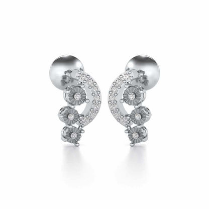 Bavita Silver Earrings - White Gold - Image 1