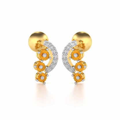 Bavita Silver Earrings - Yellow Gold - Image 1