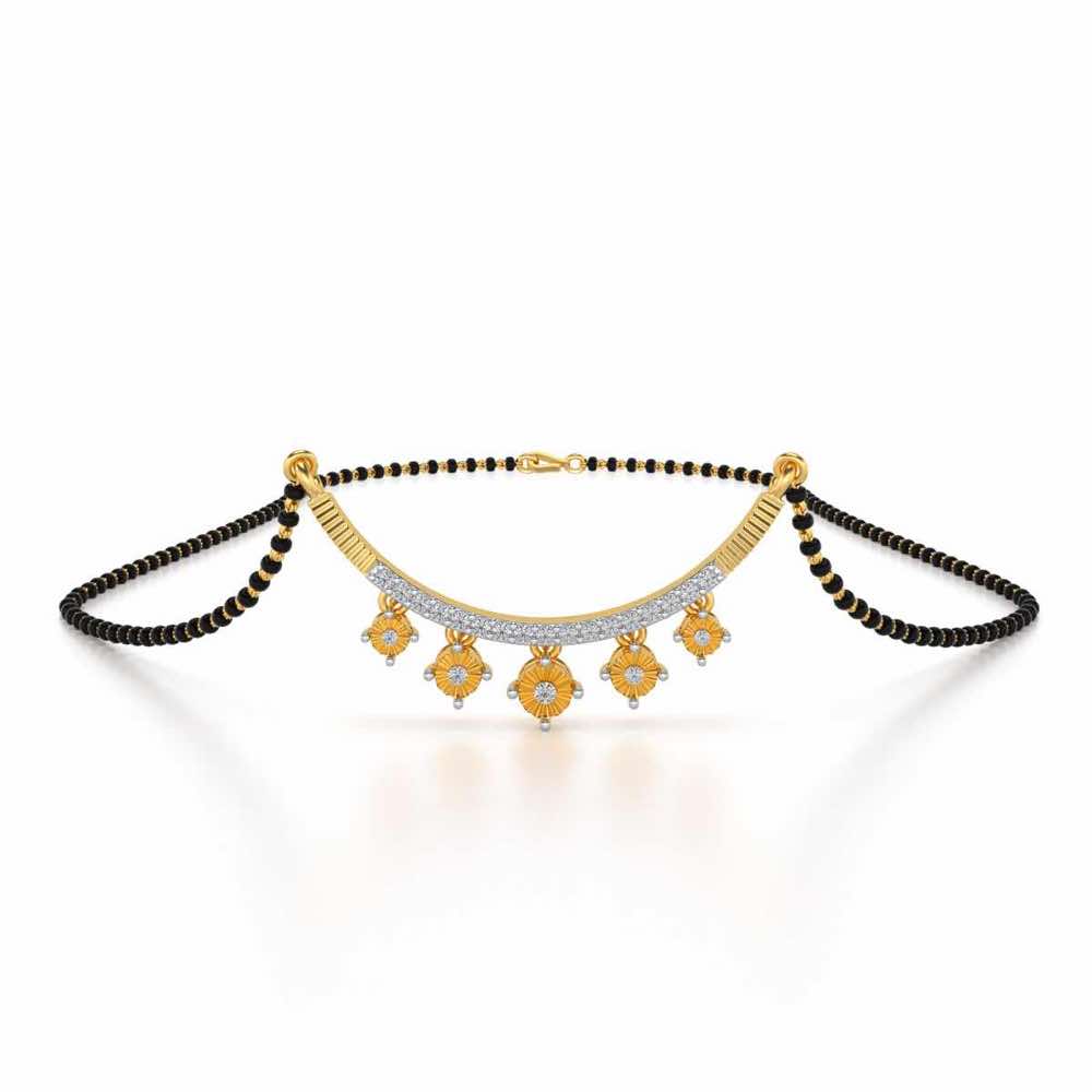 Bavita Silver Mangalsutra - Yellow Gold - Image 1