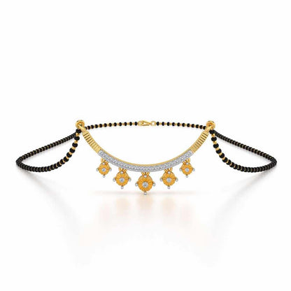 Bavita Silver Mangalsutra - Yellow Gold - Image 1