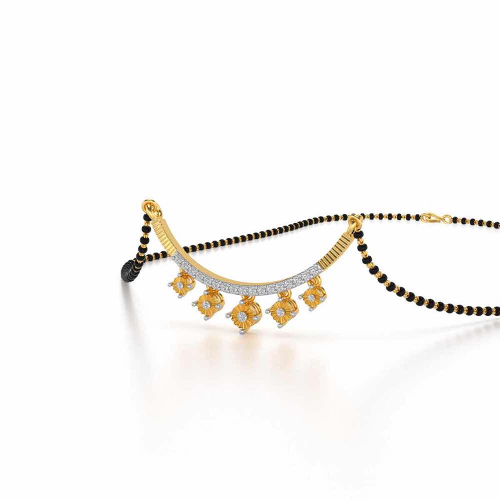 Bavita Silver Mangalsutra - Yellow Gold - Image 2