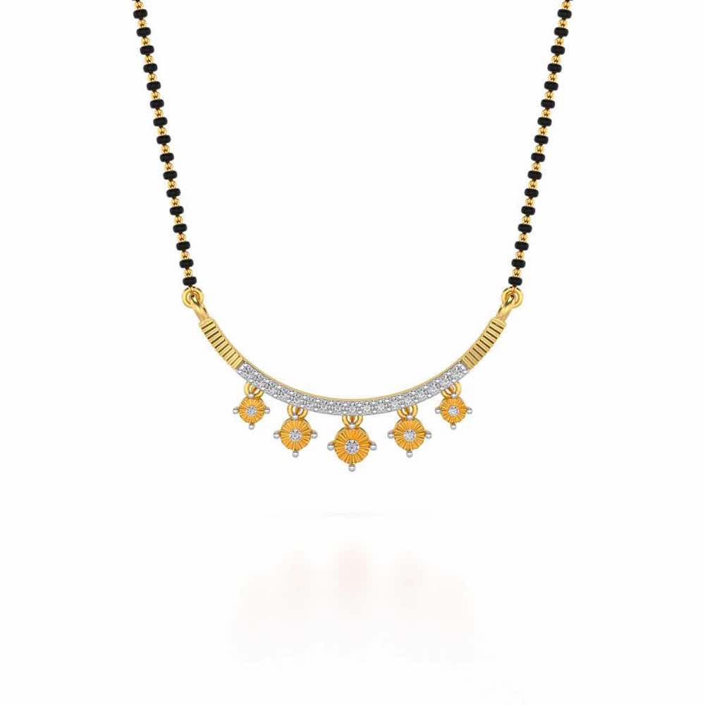 Bavita Silver Mangalsutra - Yellow Gold - Image 3