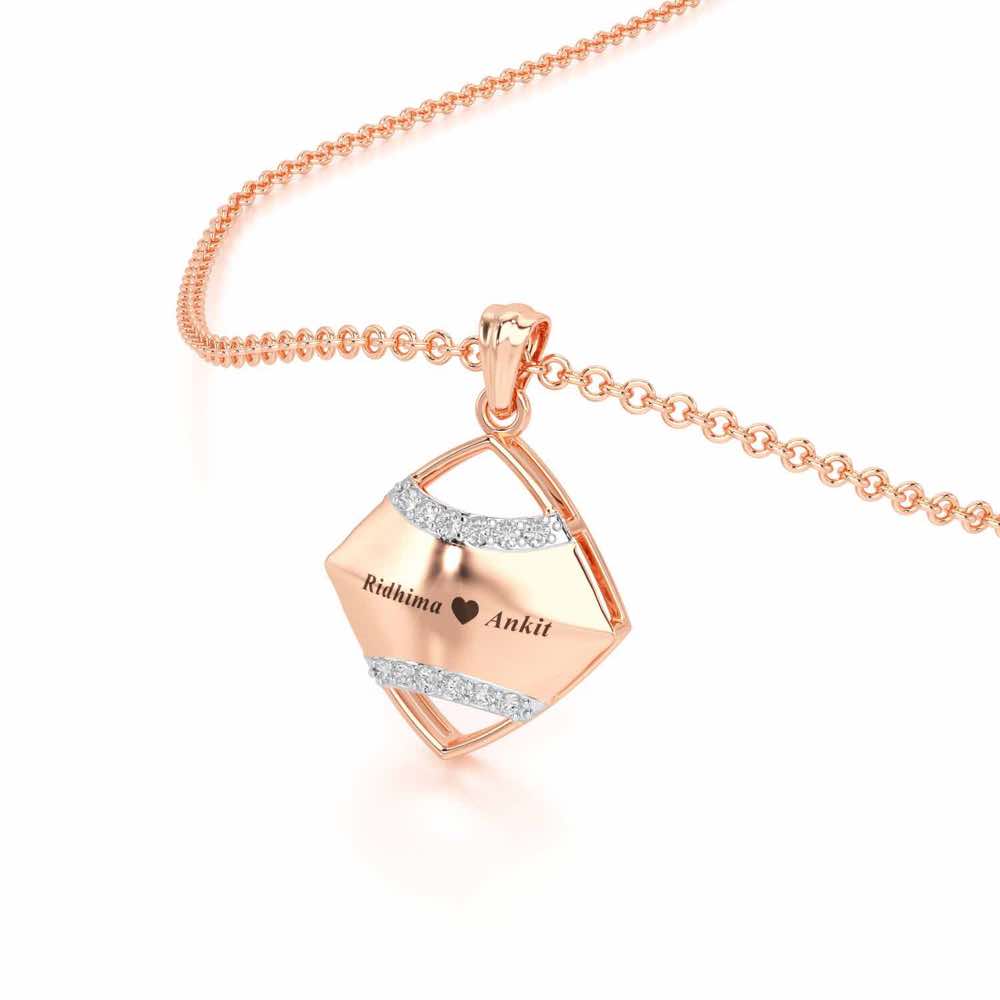 Be Loved Silver Pendant - Rose Gold - Image 2