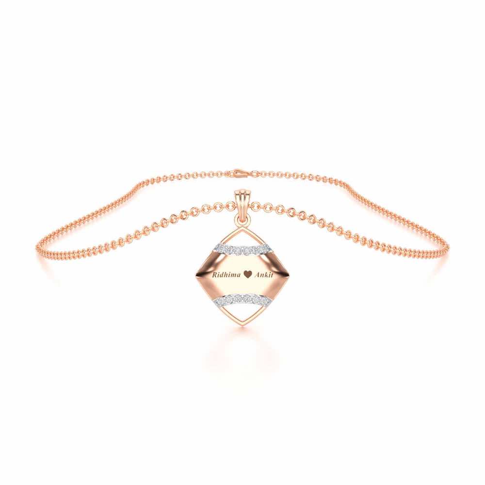 Be Loved Silver Pendant - Rose Gold - Image 3