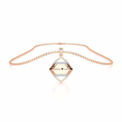 Be Loved Silver Pendant - Rose Gold - Image 3