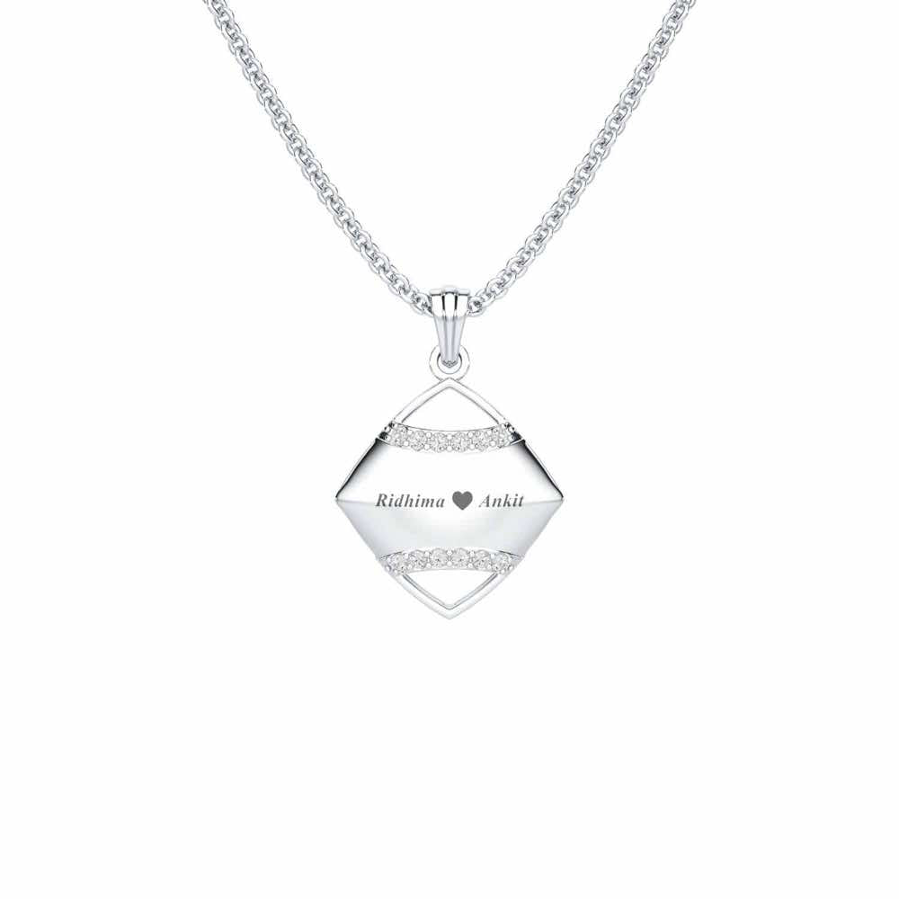 Be Loved Silver Pendant - White Gold - Image 1