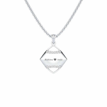 Be Loved Silver Pendant - White Gold - Image 1
