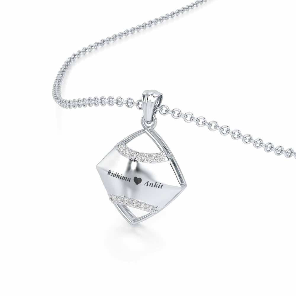 Be Loved Silver Pendant - White Gold - Image 2