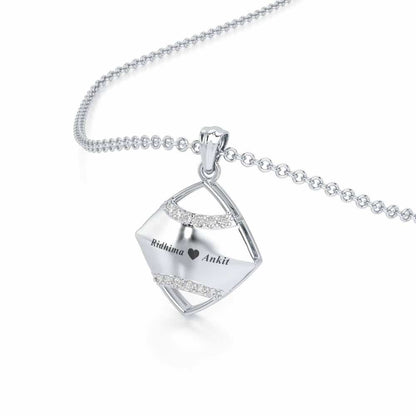 Be Loved Silver Pendant - White Gold - Image 2