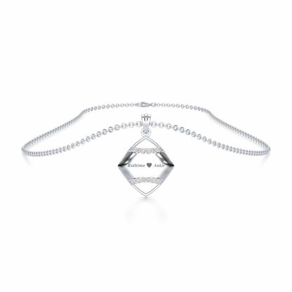 Be Loved Silver Pendant - White Gold - Image 3