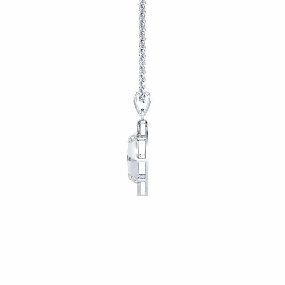 Be Loved Silver Pendant - White Gold - Image 4