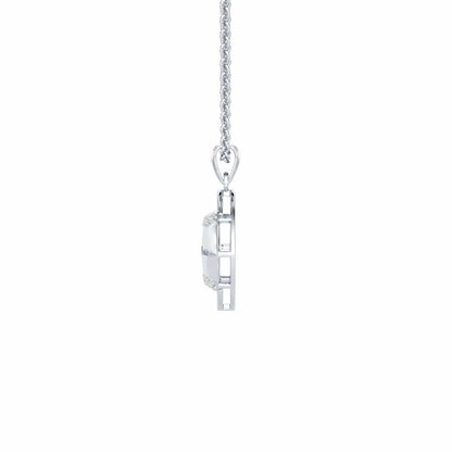Be Loved Silver Pendant - White Gold - Image 4