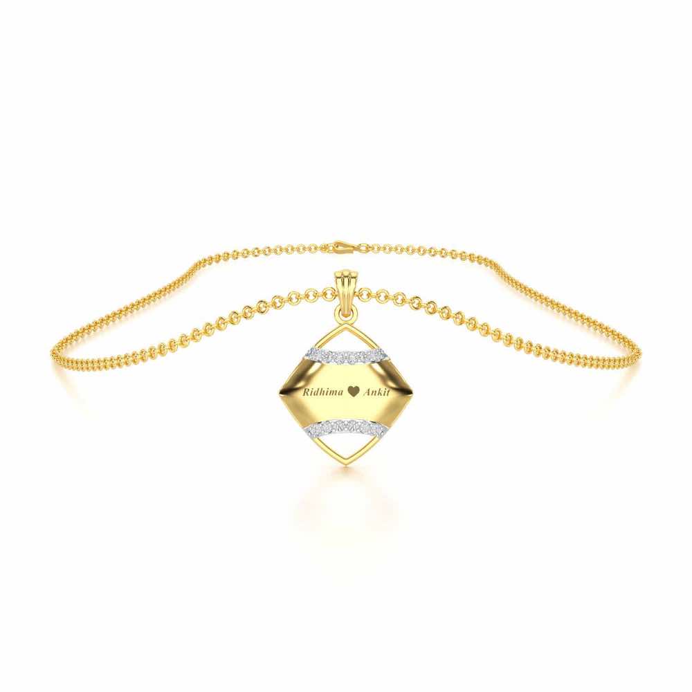 Be Loved Silver Pendant - Yellow Gold - Image 3