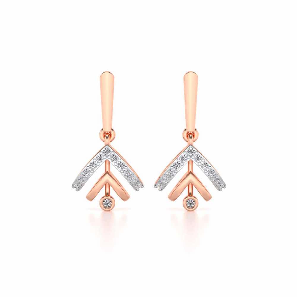 Beacon desire Silver Earrings - Rose Gold - Image 1