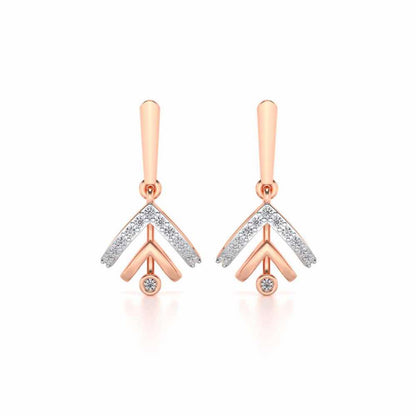 Beacon desire Silver Earrings - Rose Gold - Image 1
