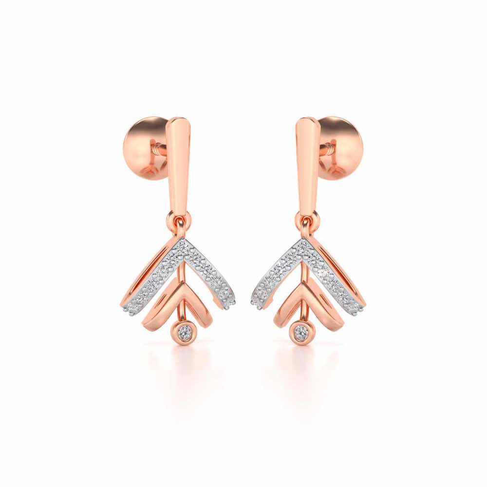 Beacon desire Silver Earrings - Rose Gold - Image 2