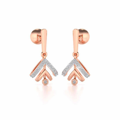 Beacon desire Silver Earrings - Rose Gold - Image 2
