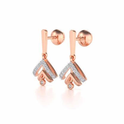 Beacon desire Silver Earrings - Rose Gold - Image 3