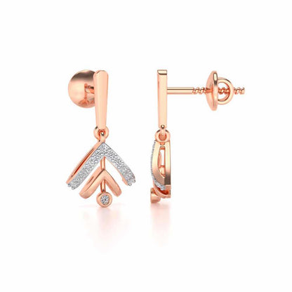 Beacon desire Silver Earrings - Rose Gold - Image 4