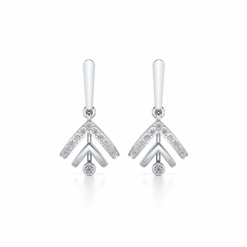 Beacon desire Silver Earrings - White Gold - Image 1