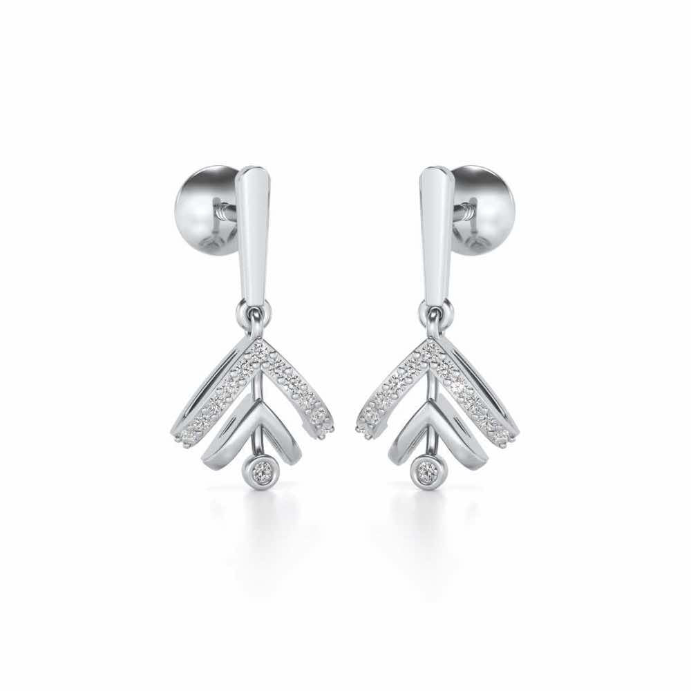 Beacon desire Silver Earrings - White Gold - Image 2