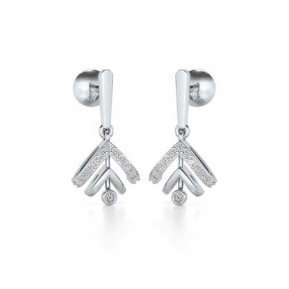Beacon desire Silver Earrings - White Gold - Image 2