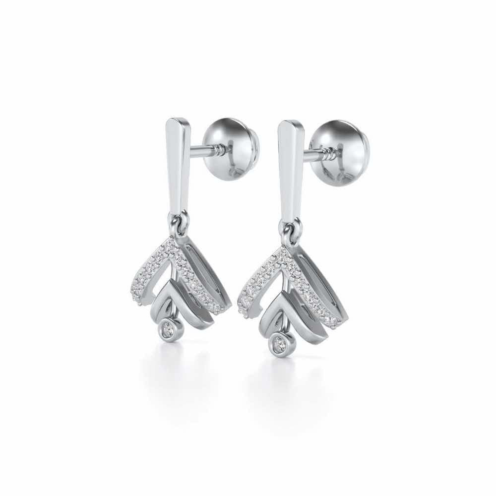 Beacon desire Silver Earrings - White Gold - Image 3