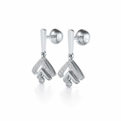 Beacon desire Silver Earrings - White Gold - Image 3