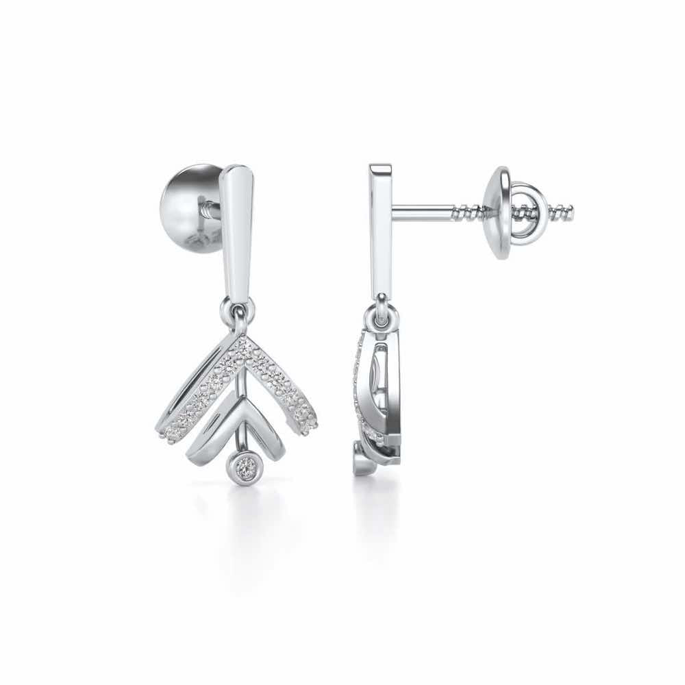 Beacon desire Silver Earrings - White Gold - Image 4