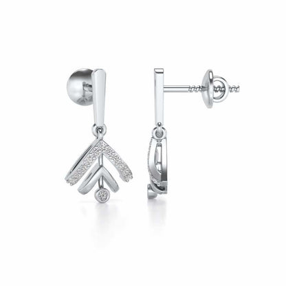 Beacon desire Silver Earrings - White Gold - Image 4